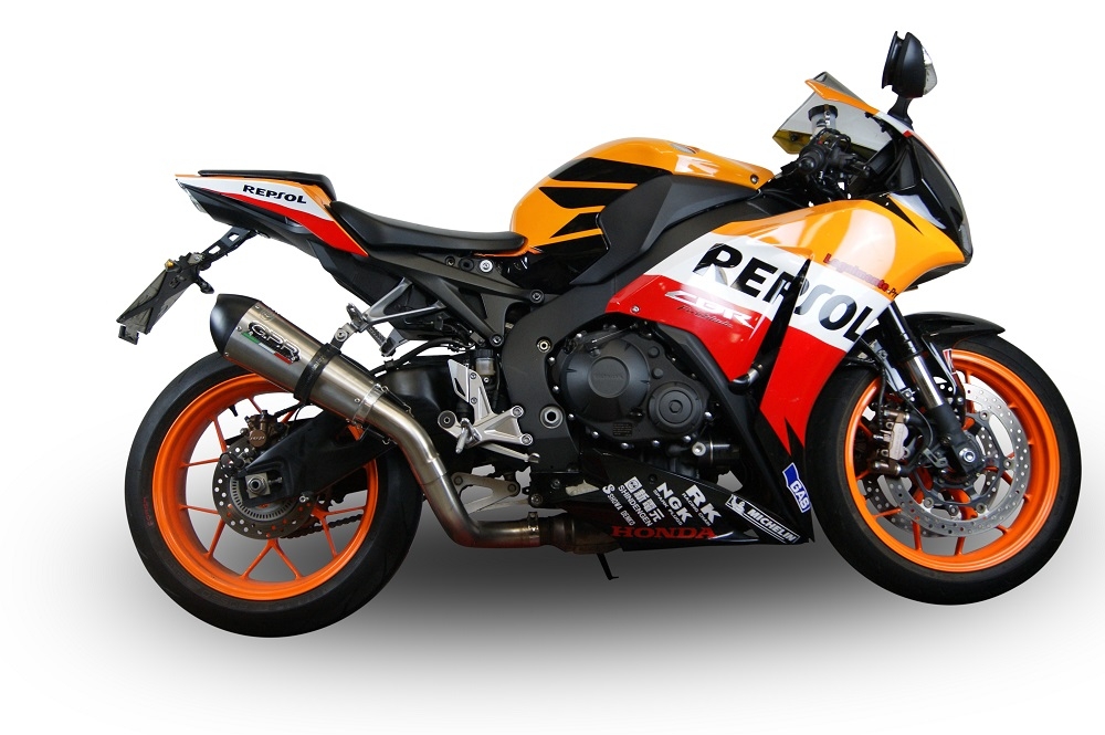 Esapament GPR compatibil cu Honda Cbr 1000 Rr 2014 Evacuare slip-on de curse, inclusiv cot de legătură,M3 Black Titanium