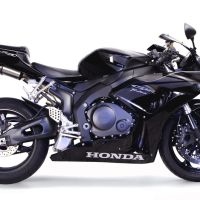Exhaust compatible with Honda Cbr 1000 Rr 2004-2007, Tiburon Titanium, Racing slip-on exhaust including link pipe