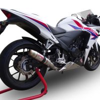 Esapament GPR compatibil cu Honda Cbr 500 R 2012 Evacuare slip-on omologata, inclusiv db killer detașabil și cot de legătură,Deeptone Inox