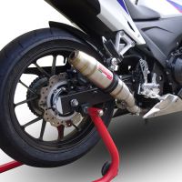 Esapament GPR compatibil cu Honda Cbr 500 R 2012 Evacuare slip-on omologata, inclusiv db killer detașabil și cot de legătură,Deeptone Inox