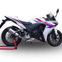 Esapament GPR compatibil cu Honda Cbr 500 R 2012 Evacuare slip-on de curse, inclusiv cot de legătură,New Grand Prix Evo Titanium