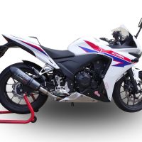 Esapament GPR compatibil cu Honda Cbr 500 R 2023 Evacuare slip-on omologata, inclusiv db killer detașabil și cot de legătură,New Grand Prix Evo Poppy