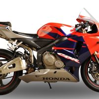 Esapament GPR compatibil cu Honda Cbr 600 Rr  2007 Evacuare slip-on omologata, inclusiv db killer detașabil și cot de legătură,Deeptone Inox