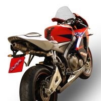 Esapament GPR compatibil cu Honda Cbr 600 Rr  2007 Evacuare slip-on omologata, inclusiv db killer detașabil și cot de legătură,Deeptone Inox