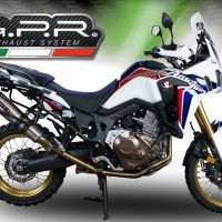 Esapament GPR compatibil cu Honda Crf 1000 L Africa Twin 2015 Evacuare slip-on omologata, inclusiv db killer detașabil și cot de legătură,New Grand Prix Evo Titanium