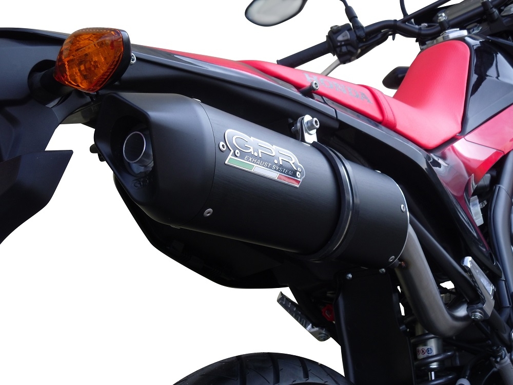 Exhaust compatible with Honda Crf 250 M 2013-2016, Furore Nero, full system exhaust legal for UK and non-EU countries including removable db killer