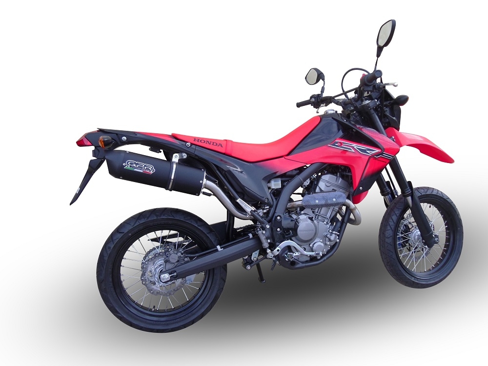 Exhaust compatible with Honda Crf 250 M 2013-2016, Furore Nero, full system exhaust legal for UK and non-EU countries including removable db killer