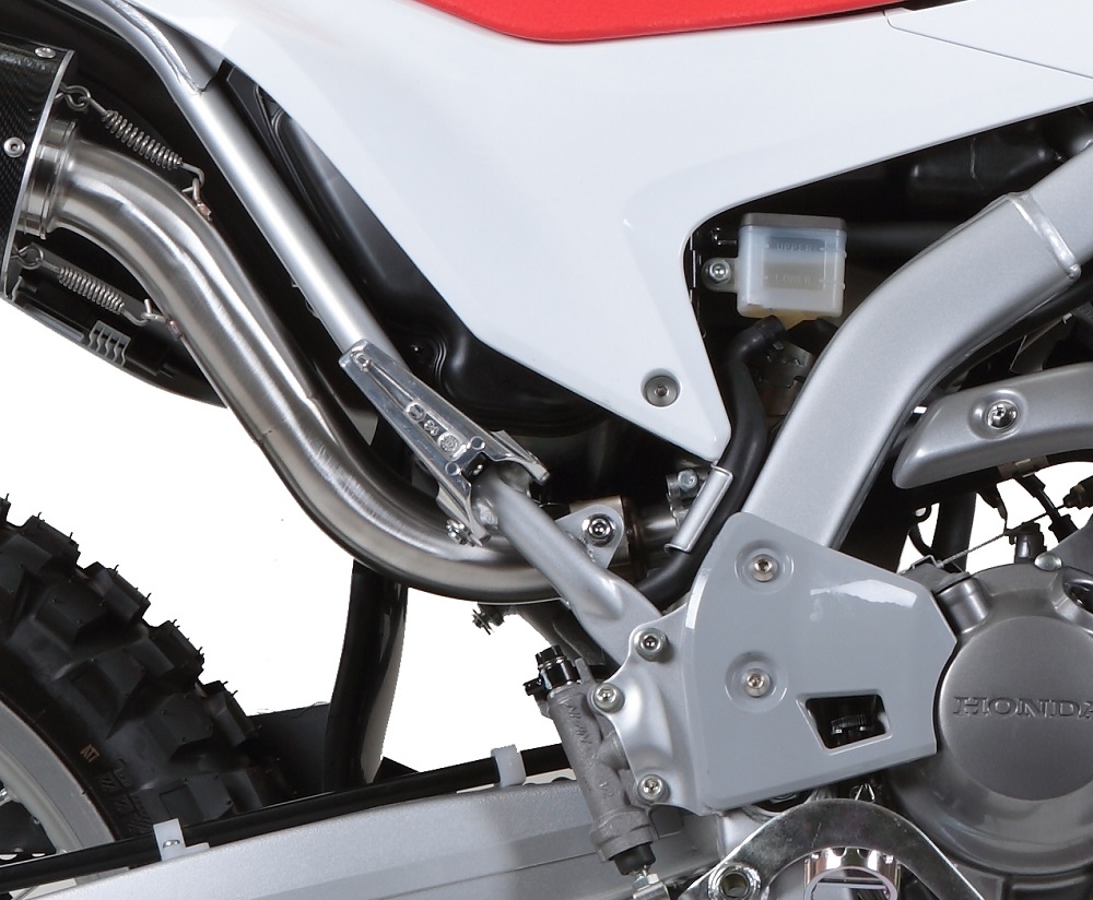 Exhaust compatible with Honda Crf 300 L - Rally 2021-2024, Albus Ceramic, Racing slip-on exhaust, including link pipe and removable db killer