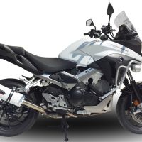 Exhaust compatible with Honda Crossrunner 800 Vfr 800 X 2017-2020, Albus Evo4, Homologated legal slip-on exhaust including removable db killer and link pipe