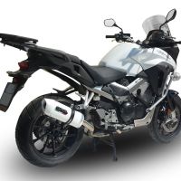 Exhaust compatible with Honda Crossrunner 800 Vfr 800 X 2017-2020, Albus Evo4, Homologated legal slip-on exhaust including removable db killer and link pipe