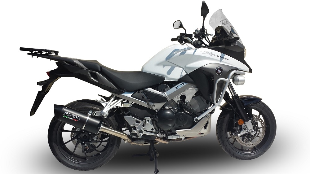 Esapament GPR compatibil cu Honda Crossrunner 800 Vfr 800 X 2017 Evacuare slip-on omologata, inclusiv db killer detașabil și cot de legătură,Furore Evo4 Nero