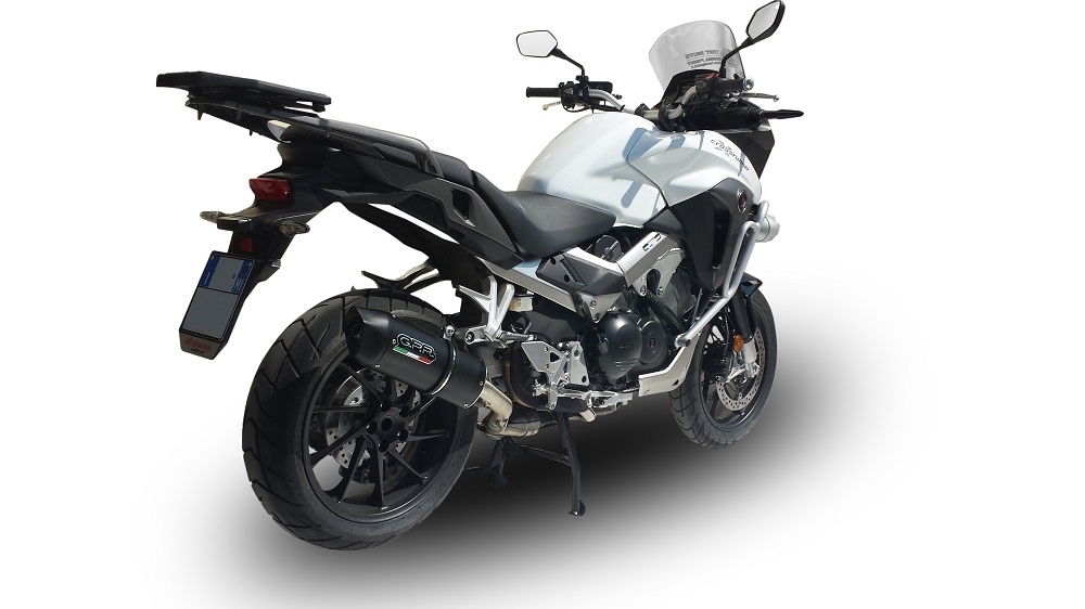 Esapament GPR compatibil cu Honda Crossrunner 800 Vfr 800 X 2017 Evacuare slip-on omologata, inclusiv db killer detașabil și cot de legătură,Furore Evo4 Nero