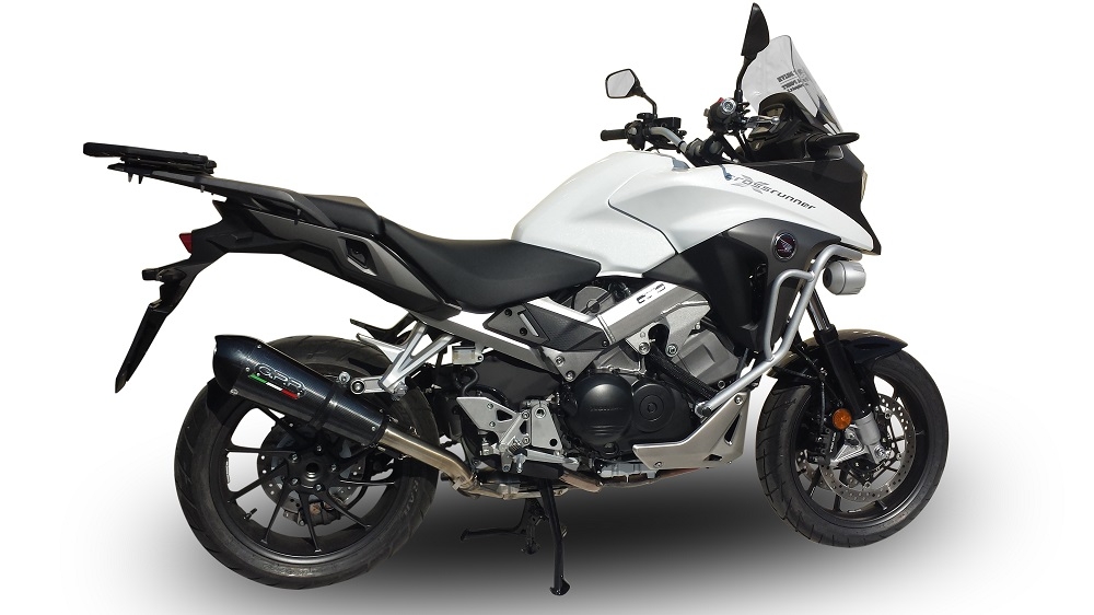 Esapament GPR compatibil cu Honda Crossrunner 800 Vfr 800 X 2011 Evacuare slip-on omologata, inclusiv db killer detașabil și cot de legătură,New Grand Prix Evo Poppy