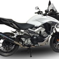 Esapament GPR compatibil cu Honda Crossrunner 800 Vfr 800 X 2011 Evacuare slip-on omologata, inclusiv db killer detașabil și cot de legătură,New Grand Prix Evo Poppy