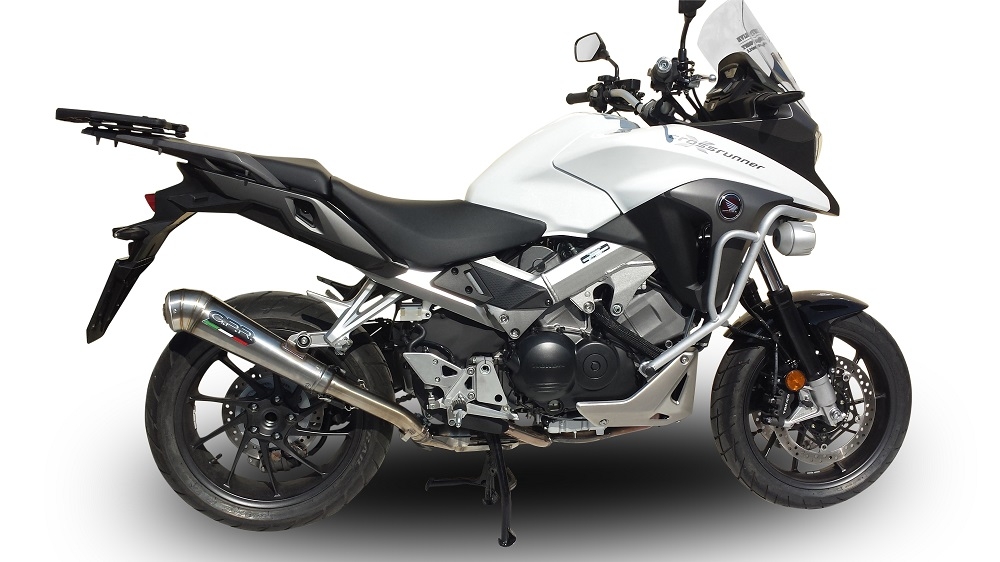 Esapament GPR compatibil cu Honda Crossrunner 800 Vfr 800 X 2017 Evacuare slip-on omologata, inclusiv db killer detașabil și cot de legătură,Powercone Evo