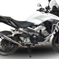 Esapament GPR compatibil cu Honda Crossrunner 800 Vfr 800 X 2017 Evacuare slip-on omologata, inclusiv db killer detașabil și cot de legătură,Powercone Evo