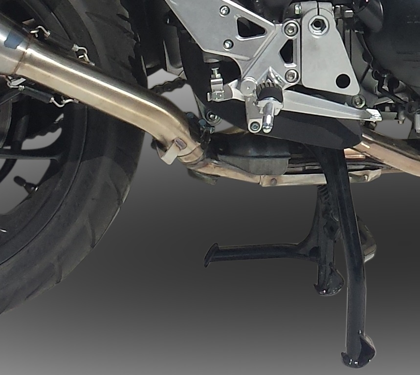 Exhaust compatible with Honda Vfr 800 X 2017-2020, Albus Evo4, Homologated legal slip-on exhaust including removable db killer and link pipe