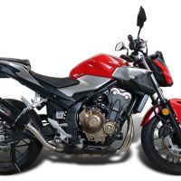 Esapament GPR compatibil cu Honda Cb 500 F 2019 Evacuare slip-on omologata, inclusiv db killer detașabil și cot de legătură,Furore Evo4 Nero