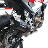 Esapament GPR compatibil cu Honda Cb 500 F 2019 Evacuare slip-on omologata, inclusiv db killer detașabil și cot de legătură,Furore Evo4 Nero