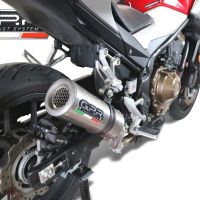 Esapament GPR compatibil cu Honda Cb 500 X 2016 Evacuare slip-on omologata, inclusiv db killer detașabil și cot de legătură,M3 Inox 