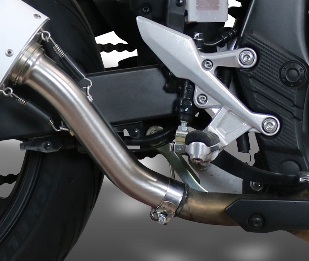 Exhaust compatible with Honda CB500 HORNET 2024-2025, Albus Evo4, Homologated legal slip-on exhaust including removable db killer and link pipe