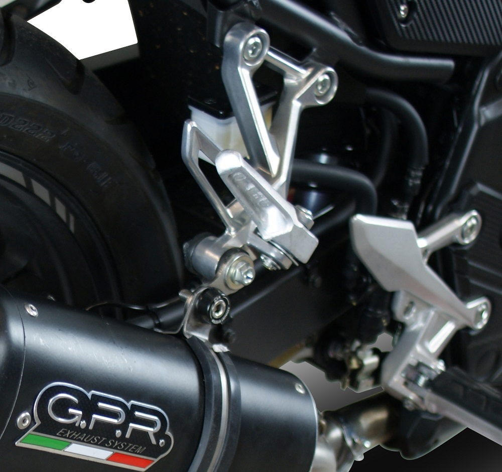 Esapament GPR compatibil cu Honda Cb 500 F 2019 Evacuare slip-on omologata, inclusiv db killer detașabil și cot de legătură,Deeptone Inox