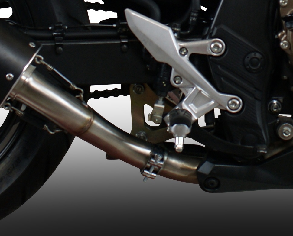 Exhaust compatible with Honda Cb 400 X 2019-2025, Albus Evo4, Homologated legal slip-on exhaust including removable db killer and link pipe