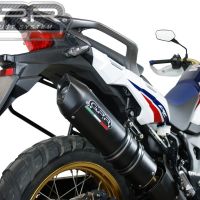 Esapament GPR compatibil cu Honda Crf 1000 L Africa Twin 2015 Evacuare slip-on omologata, inclusiv db killer detașabil și cot de legătură,Furore Nero