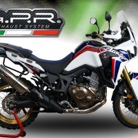 Esapament GPR compatibil cu Honda Crf 1000 L Africa Twin 2018 Evacuare slip-on omologata, inclusiv db killer detașabil și cot de legătură,Trioval