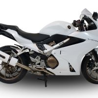 Exhaust compatible with Honda Vfr 800 F 2017-2020, Albus Evo4, Homologated legal slip-on exhaust including removable db killer and link pipe