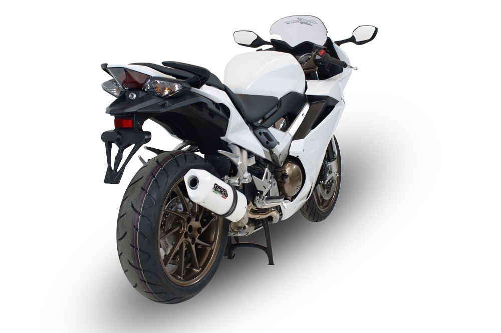 Exhaust compatible with Honda Vfr 800 F 2017-2020, Albus Evo4, Homologated legal slip-on exhaust including removable db killer and link pipe