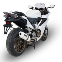 Exhaust compatible with Honda Vfr 800 F 2017-2020, Albus Evo4, Homologated legal slip-on exhaust including removable db killer and link pipe