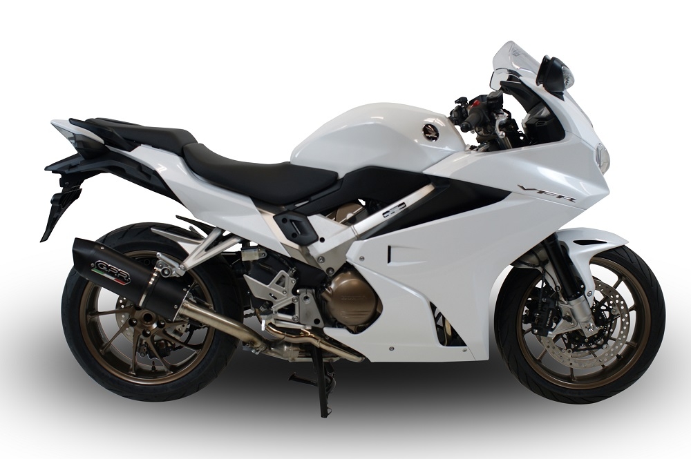 Esapament GPR compatibil cu Honda Vfr 800 F 2017 Evacuare slip-on omologata, inclusiv db killer detașabil și cot de legătură,Furore Evo4 Nero