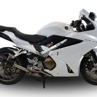 Esapament GPR compatibil cu Honda Vfr 800 F 2017 Evacuare slip-on omologata, inclusiv db killer detașabil și cot de legătură,Furore Evo4 Nero