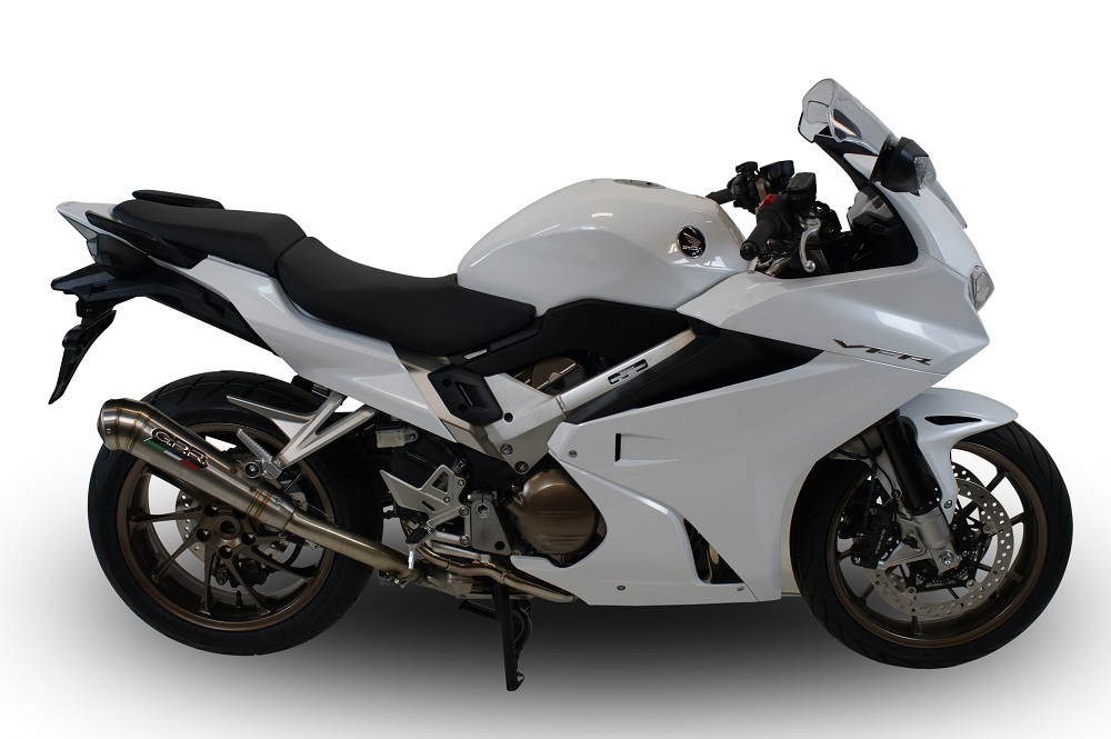 Esapament GPR compatibil cu Honda Vfr 800 F 2014 Evacuare slip-on omologata, inclusiv db killer detașabil și cot de legătură,Powercone Evo