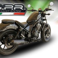 Esapament GPR compatibil cu Honda Cmx 500 Rebel 2021 Evacuare slip-on omologata, inclusiv db killer detașabil și cot de legătură,Ghisa 