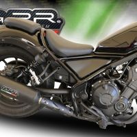 Esapament GPR compatibil cu Honda Cmx 500 Rebel 2021 Evacuare slip-on omologata, inclusiv db killer detașabil și cot de legătură,Ghisa 
