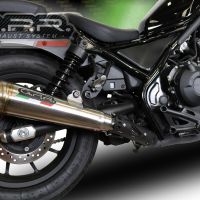 Esapament GPR compatibil cu Honda Cmx 500 Rebel 2017 Evacuare slip-on omologata, inclusiv db killer detașabil și cot de legătură,Powercone Evo