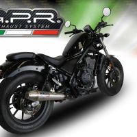 Exhaust compatible with Honda Cmx 300 Rebel 2017-2020, Ultracone, Homologated legal slip-on exhaust including removable db killer and link pipe