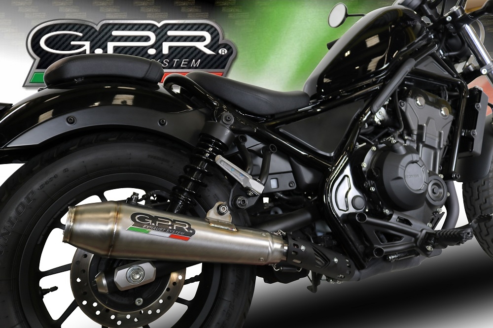 Exhaust compatible with Honda Cmx 300 Rebel 2017-2020, Ultracone, Homologated legal slip-on exhaust including removable db killer and link pipe