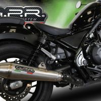 Exhaust compatible with Honda Cmx 300 Rebel 2017-2020, Ultracone, Homologated legal slip-on exhaust including removable db killer and link pipe