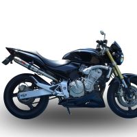 Exhaust compatible with Honda Hornet Cb 600 F 2003-2006, Deeptone Inox, Homologated legal slip-on exhaust including removable db killer, link pipe and catalyst