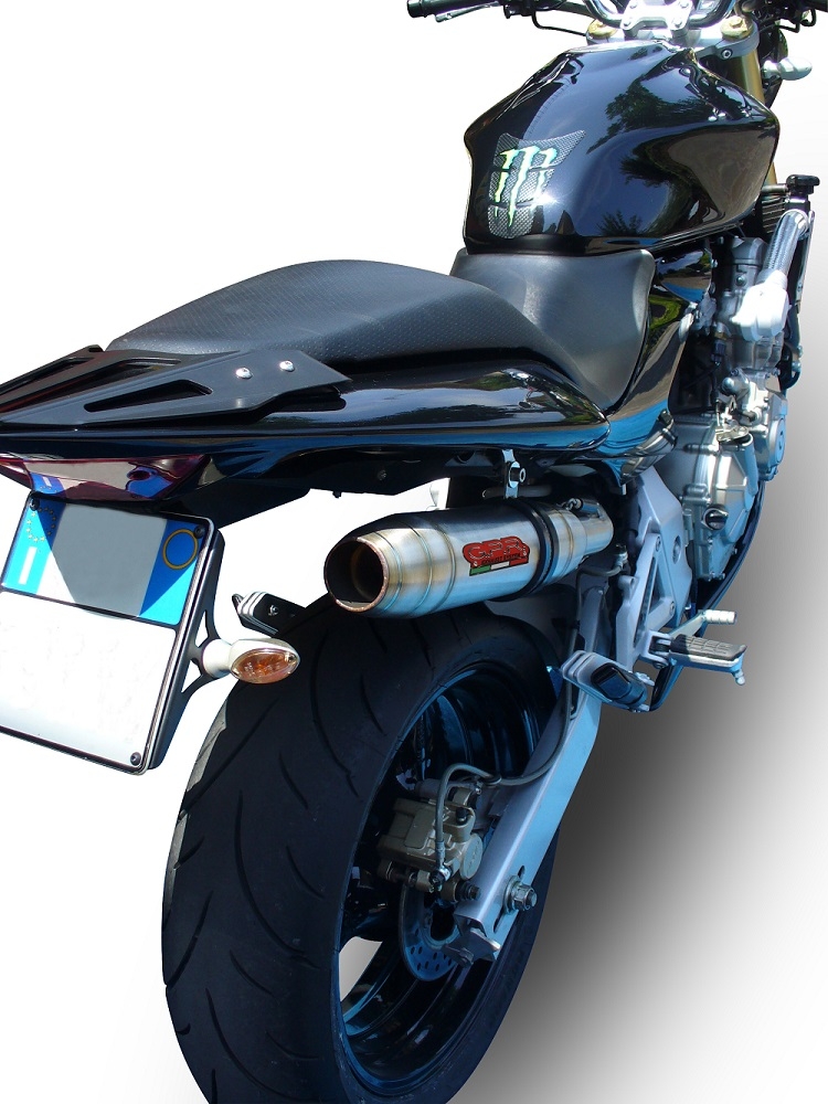 Exhaust compatible with Honda Hornet Cb 600 F 2003-2006, Deeptone Inox, Homologated legal slip-on exhaust including removable db killer, link pipe and catalyst