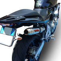 Exhaust compatible with Honda Hornet Cb 600 F 2003-2006, Deeptone Inox, Homologated legal slip-on exhaust including removable db killer, link pipe and catalyst