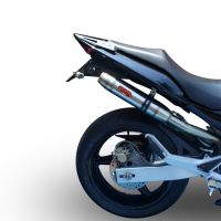 Exhaust compatible with Honda Hornet Cb 600 F 2003-2006, Deeptone Inox, Homologated legal slip-on exhaust including removable db killer, link pipe and catalyst