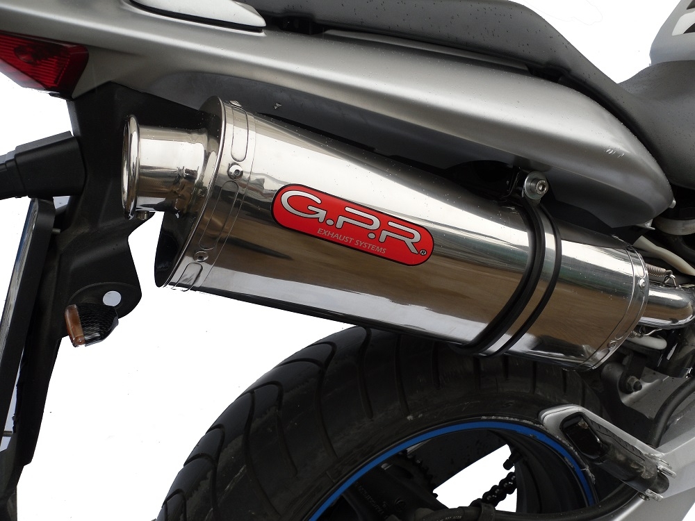 Esapament GPR compatibil cu Honda Hornet Cb 600 F 2003 Evacuare slip-on omologata, inclusiv db killer detașabil, cot de legătură și catalizator,Trioval