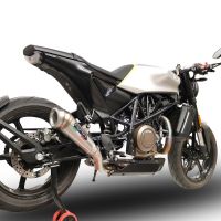 Exhaust compatible with Husqvarna Svartpilen 701 2018-2020, Powercone Evo, Homologated legal slip-on exhaust including removable db killer and link pipe
