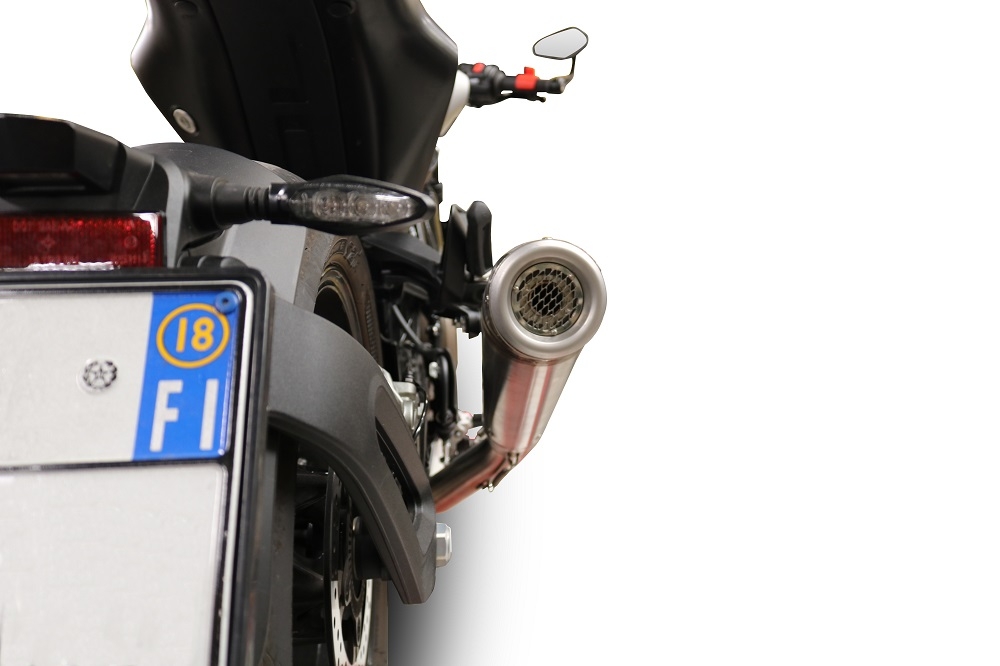 Exhaust compatible with Husqvarna Svartpilen 701 2018-2020, Powercone Evo, Homologated legal slip-on exhaust including removable db killer and link pipe
