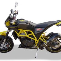 Esapament GPR compatibil cu Husqvarna Nuda 900 - Nuda 900 R 2012 Evacuare slip-on omologata, inclusiv db killer detașabil și cot de legătură,Furore Nero