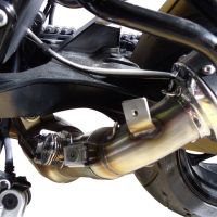 Exhaust compatible with Husqvarna Nuda 900 - Nuda 900 R 2012-2013, Albus Ceramic, Homologated legal slip-on exhaust including removable db killer and link pipe